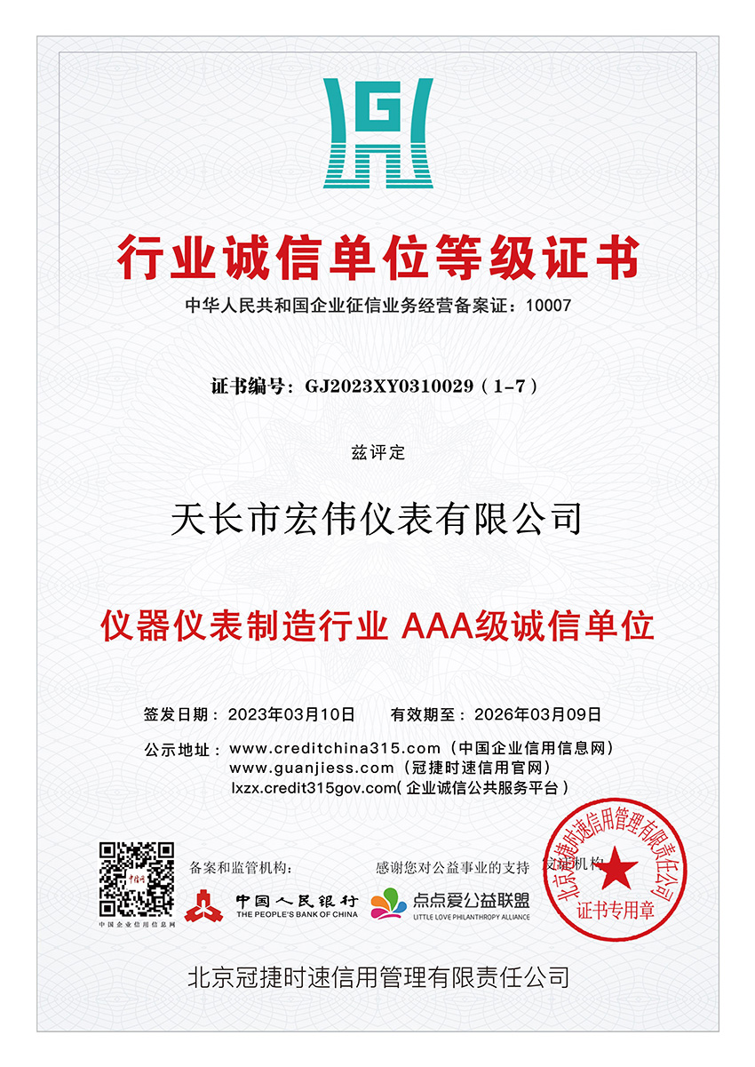 行業誠信單位等級